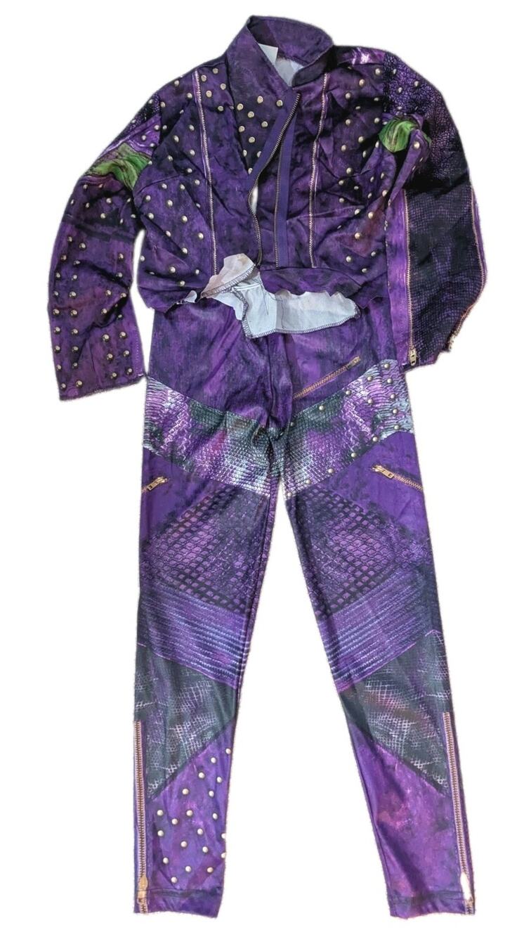 Disney Descendants 2 Mal Costume Purple Jacket Leggings M 7 8 Dress Up Halloween
